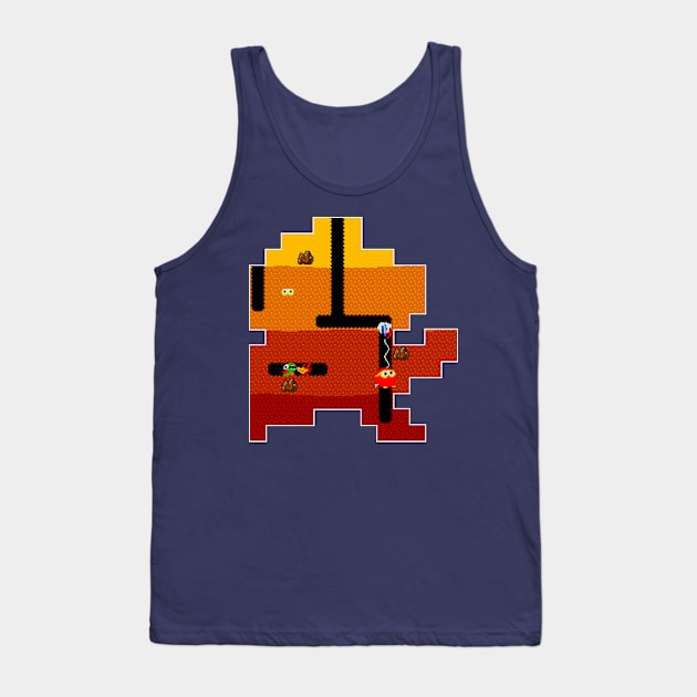 Dig Dug Tribute Tank Top by 8-BitHero